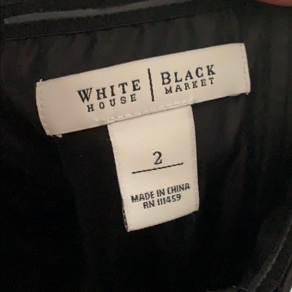 WHBM Black Cocktail Strapless Mini Dress sz 2 - Picture 7 of 7